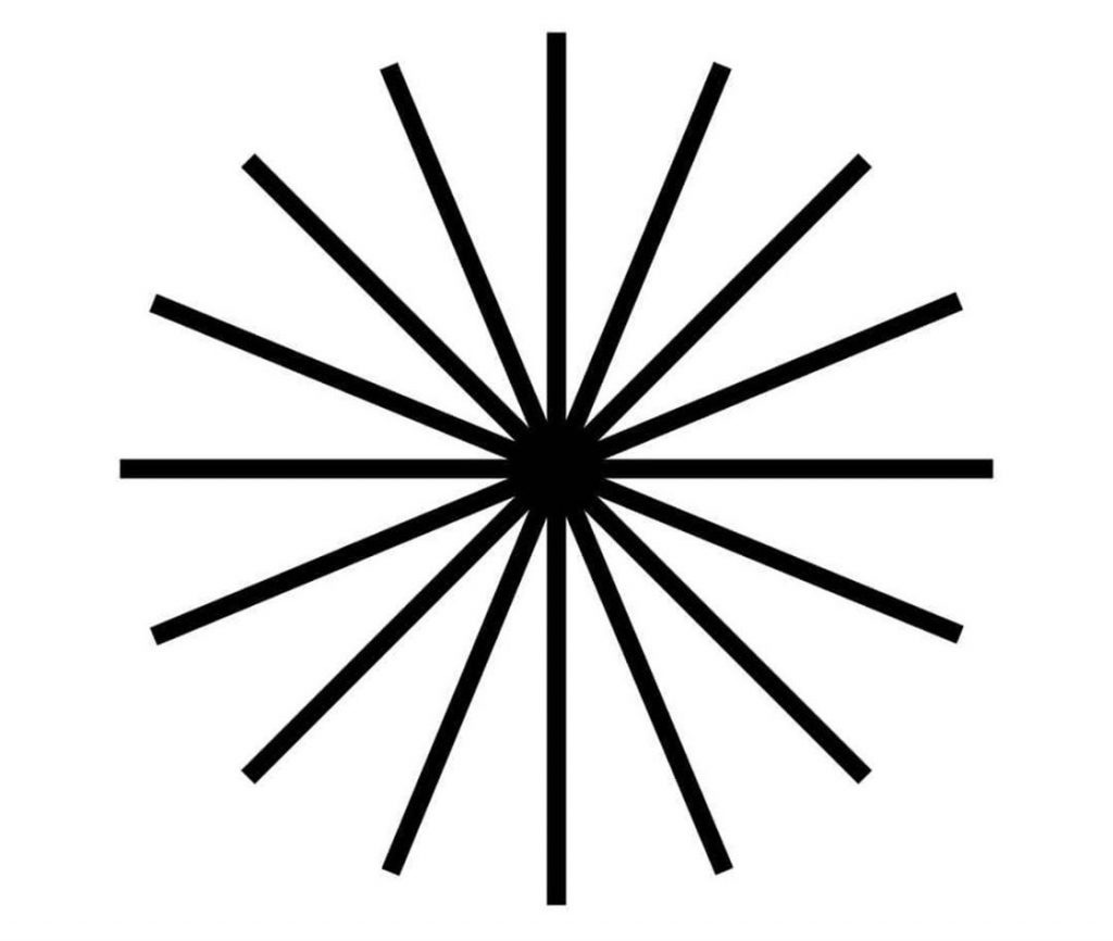 Тест на астигматизм онлайн зірка з променями