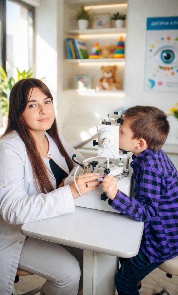Перевірка зору дитини в дитячого офтальмолога